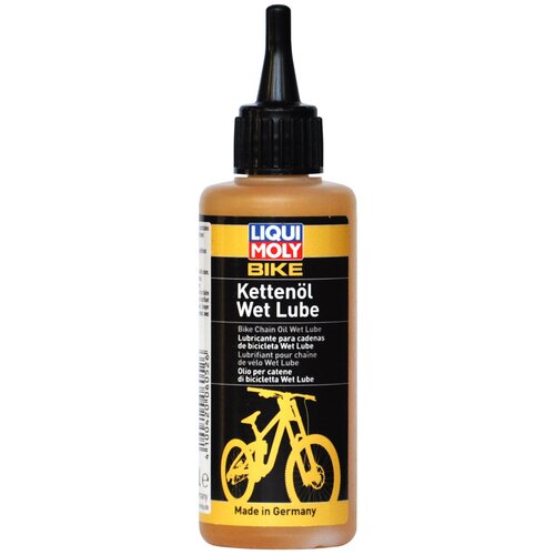 Велосипедная косметика для цепи, тросиков и пр. LIQUI MOLY Bike Kettenoil Wet Lube бесцветный 0.1 л смазка grent wet lube для влажной погоды 60 мл арт ngr40371