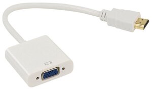 Переходник/адаптер VCOM HDMI - VGA (CG558), 0.1 м, белый