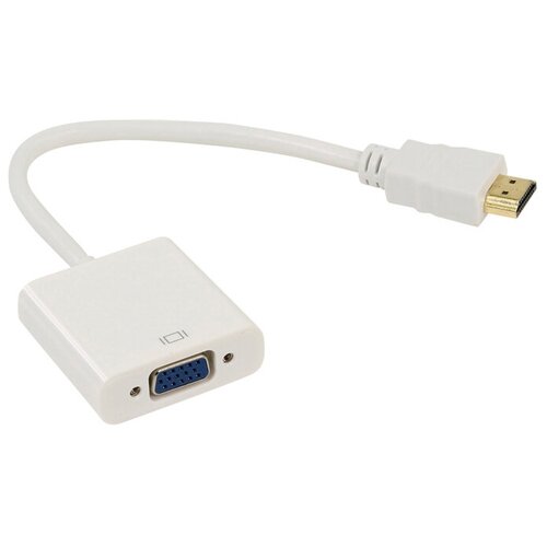 Переходник/адаптер VCOM HDMI - VGA (CG558), 0.1 м, белый переходник адаптер vcom micro hdmi vga cg593 0 15 м белый