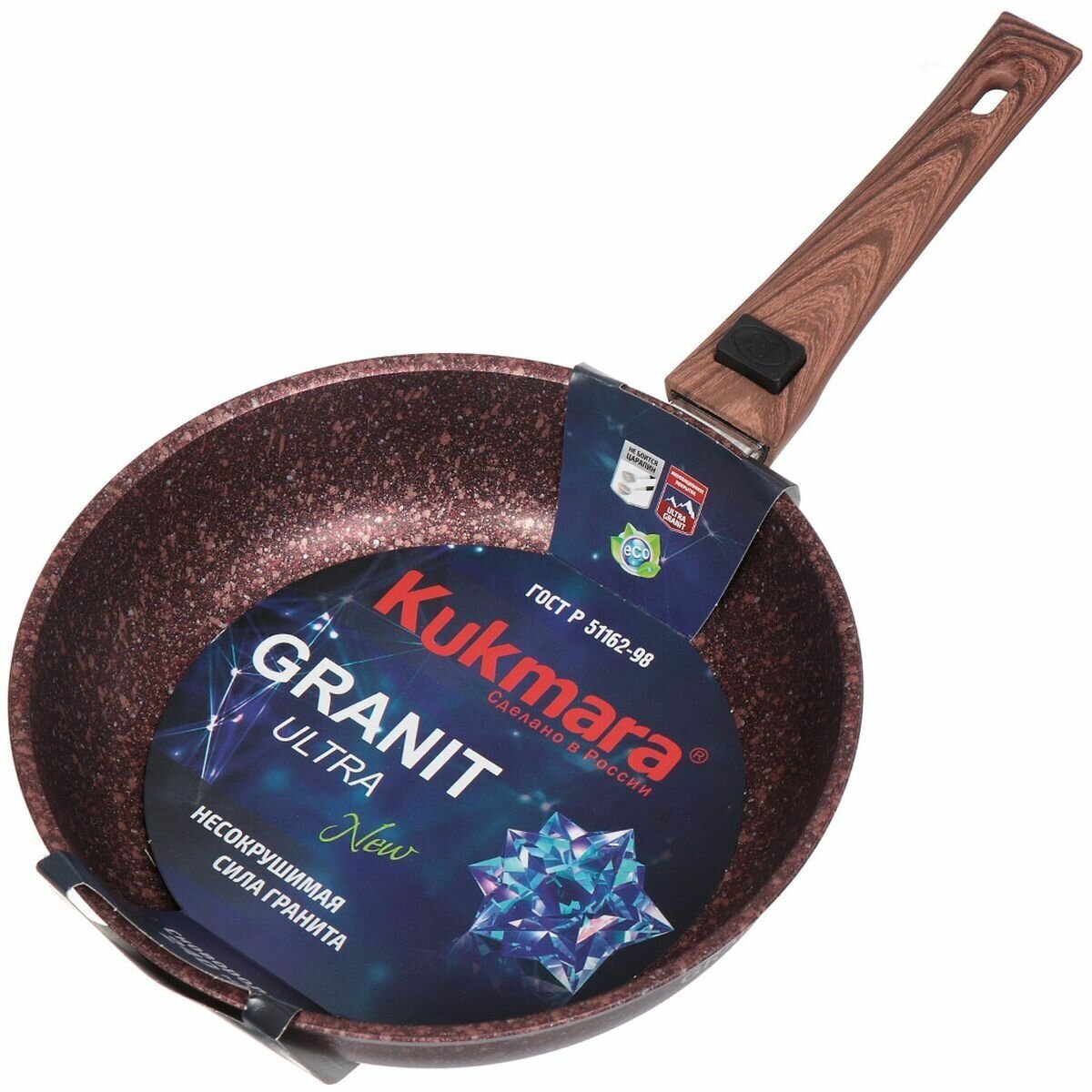 Сковорода Kukmara Granit Ultra, диаметр 24 см - фотография № 2