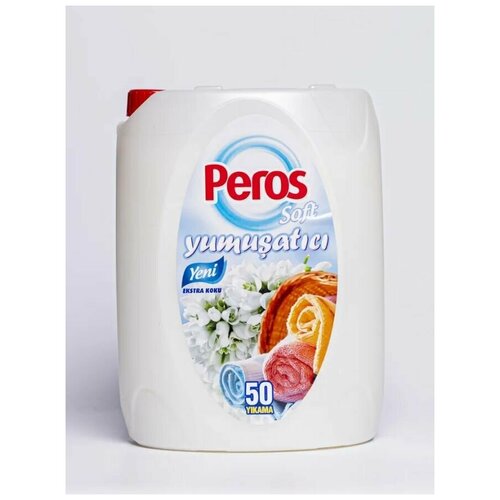 Кондиционер ополаскиватель для стирки белья PEROS парфюмированный Цветочный 5 л, Турция