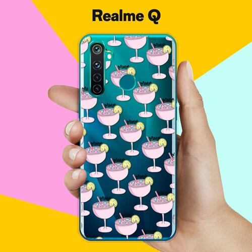 Силиконовый чехол на realme Q Коктейль / для Реалми Ку силиконовый чехол на realme q земля для реалми ку