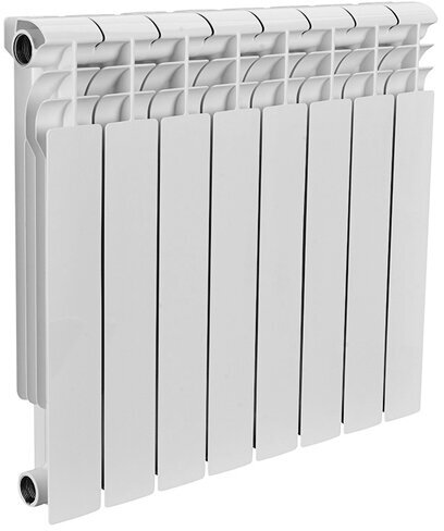 Радиатор биметаллический ROMMER Profi Bm 350 - 8 секций (подключение боковое, цвет белый)