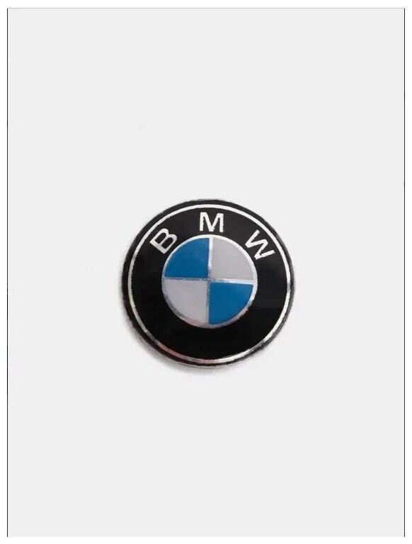 Эмблема BMW на ключ зажигания синий белый classic 11 мм