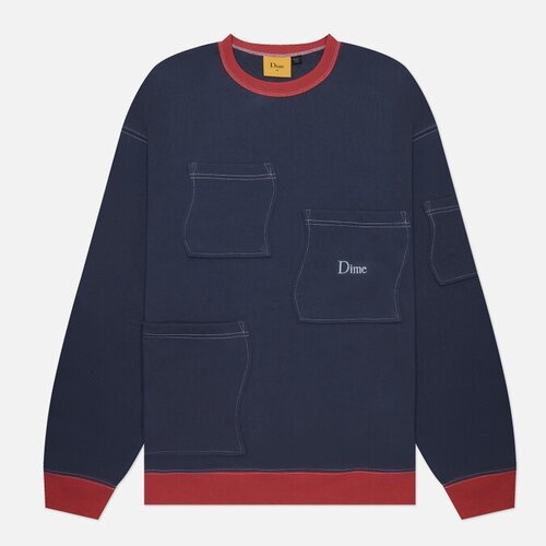 Мужская толстовка Dime French Terry Pocket Crew Neck синий, Размер M