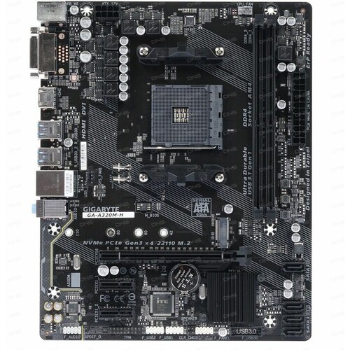 Материнская плата GIGABYTE GA-A320M-H GA-A320M-H - AM4 AMD A320 2хDDR4-2667 МГц 1хPCI-Ex16 1хM2 Micro-ATX 2148700₽