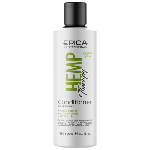 EPICA Professional Hemp therapy ORGANIC Кондиционер д/роста волос с маслом семян конопли, витаминами PP, AH и BH кислотами, 250 мл.