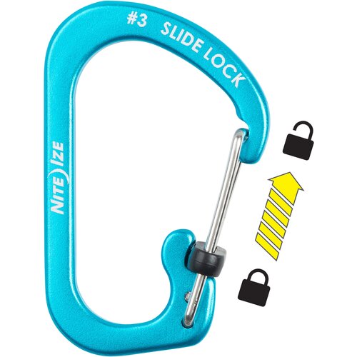 фото Карабин nite ize slidelock carabiner aluminum #3 - синий