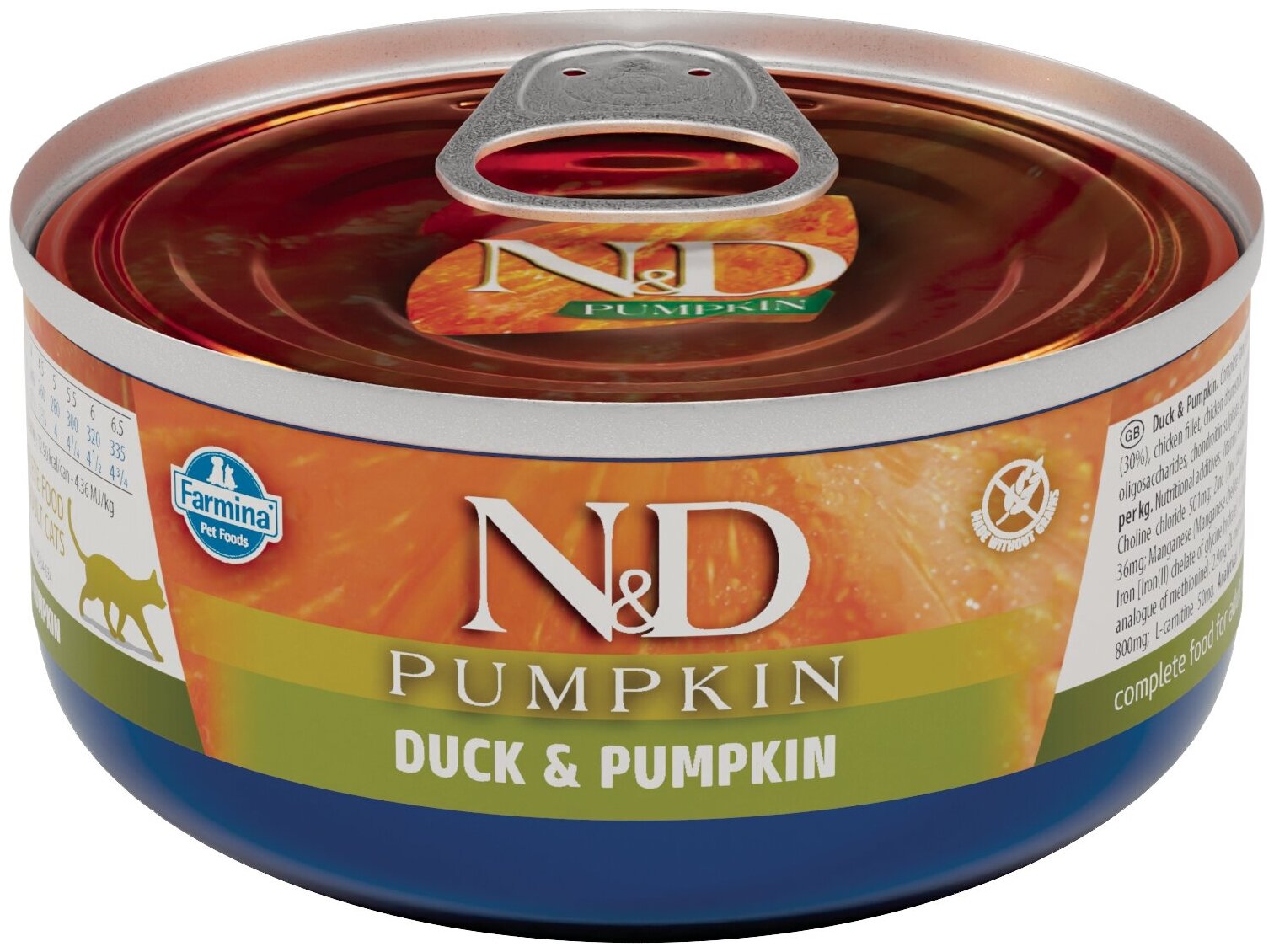 Farmina Влажный корм для кошек Farmina N&D PUMPKIN Duck & Pumpkin беззерновой, с уткой и тыквой 70 г