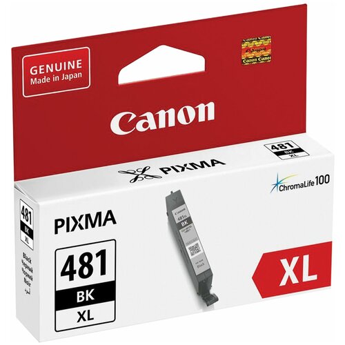 Картридж струйный CANON CLI-481BK XL для PIXMA TS704 TS6140, черный, ресурс 3998 страниц