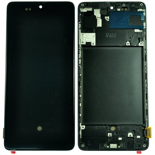 Дисплей (LCD) для Samsung SM-A715F Galaxy A71+Touchscreen black в рамке OLED