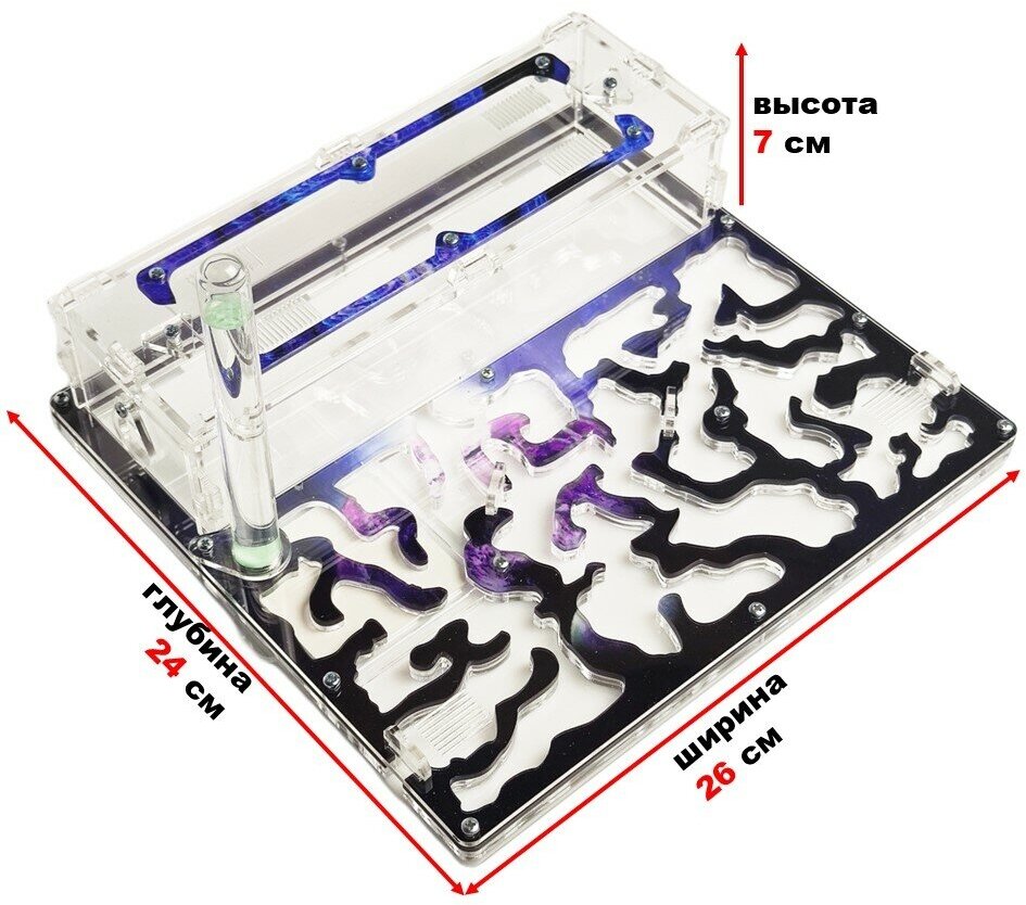 Большая муравьиная ферма XXL Premium 24*26см Полный комплект Космос - фотография № 3