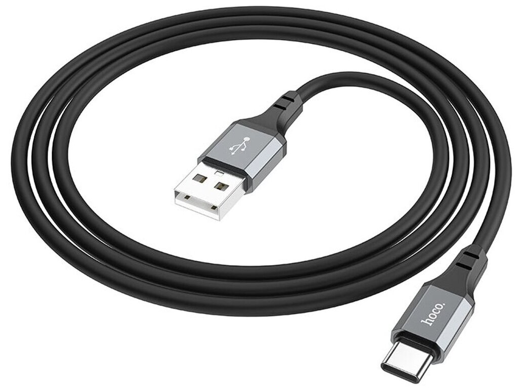 Data кабель USB HOCO X86 Type C 3A 1 метр черный