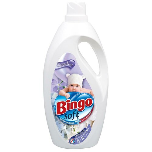 Кондиционер для белья Bingo Soft SENSITIVE (белый), 3 л.