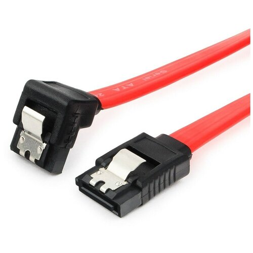 Кабель интерфейсный Cablexpert CC-SATAM-DATA90-0.3M, SATA 7pin/7pin, защелка, угловой, 0.3М