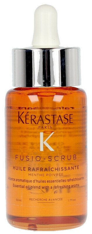 Kerastase Fusio-Scrub Масло Перечной мяты с освежающим ароматом для волос и кожи головы, 50 г, 50 мл, банка