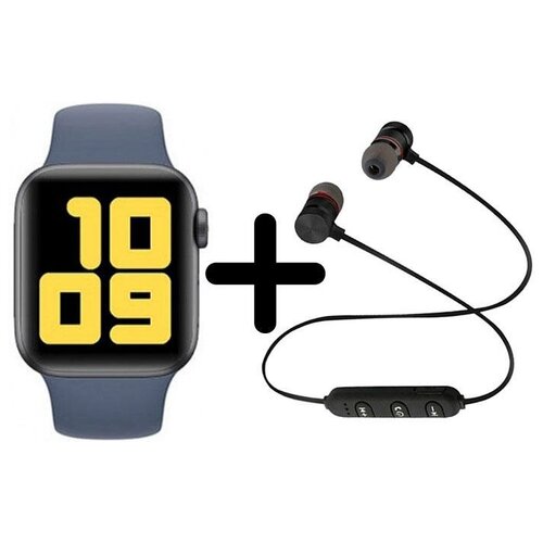 Умные часы BandRate Smart BRST500500BBL-SET1 с беспроводными наушниками мониторингом сна ЧСС 553500₽