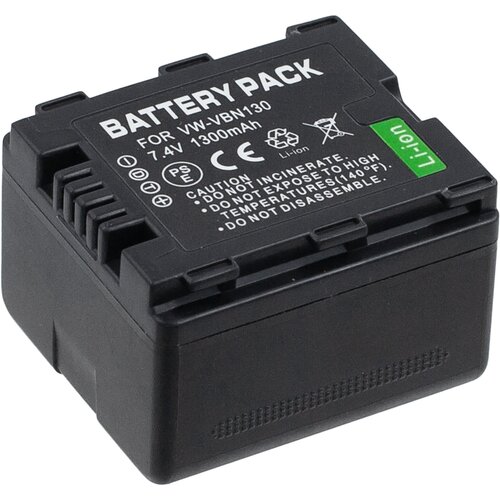 Аккумулятор VW-VBN130 для Panasonic HC-X800 | HC-X920 | HC-X900 | HDC-SD800 | HC-X810 - 1300mah аккумулятор для видеокамер beston panasonic hitachi bst vw vbn130 m 7 2 в 1050 мач