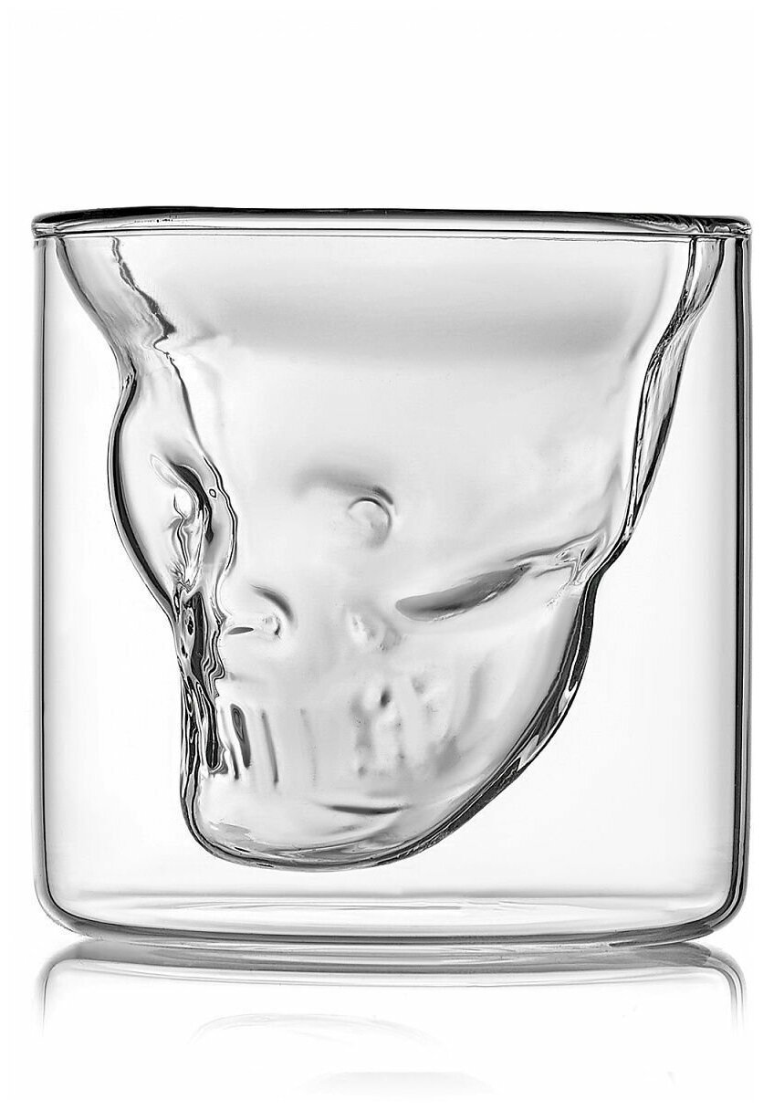 Рюмка для водки "Череп" Walmer Skull с двойными стенками, стеклянная, 80 мл - фотография № 18