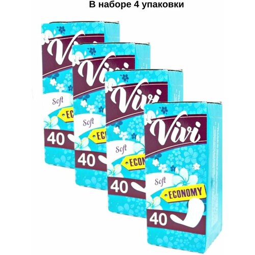 Виви Ежедневные прокладки Vivi Soft 40шт, для защиты, для сухости/4 уп