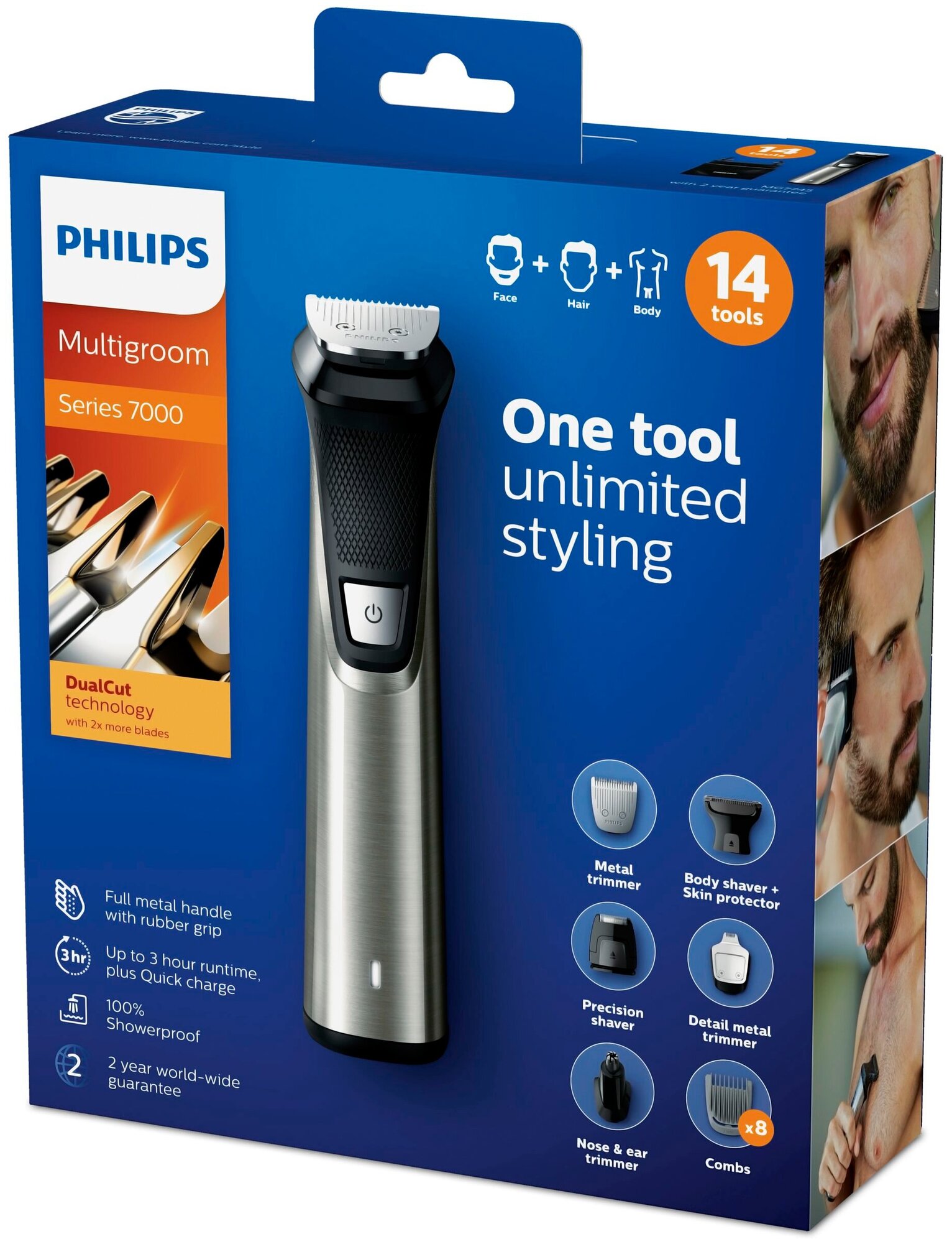 Машинка для стрижки Philips MG7745/15 Series 7000, серебристый/черный - фотография № 7