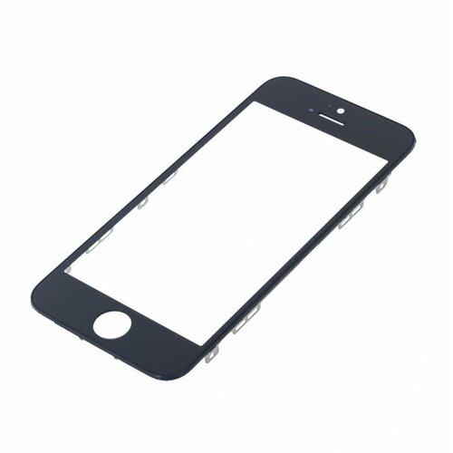 Стекло модуля + рамка для Apple iPhone 5S, черный, AA стекло модуля для apple iphone 6s черный aa