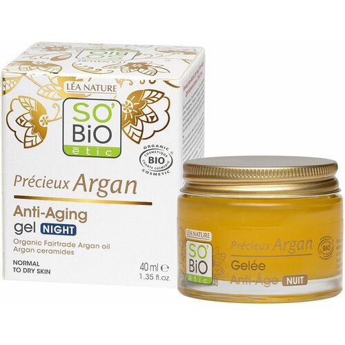 SO BIO etic Ночное гель-масло для лица ANTI AGE Драгоценная аргана 40 мл