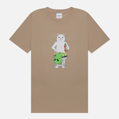 Футболка RIPNDIP, хлопок, размер S, бежевый