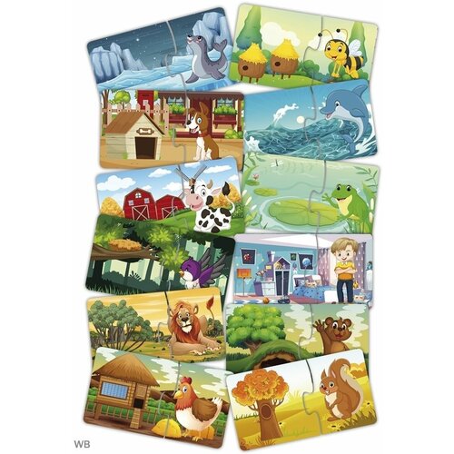 Головоломка картинки половинки maxi пазлы 338₽