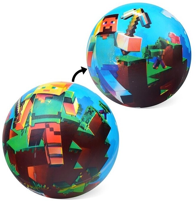 Мяч детский Играем вместе "Майнкрафт", 23 см, полноцвет, ПВХ, в сетке (FD-9(MNCT))