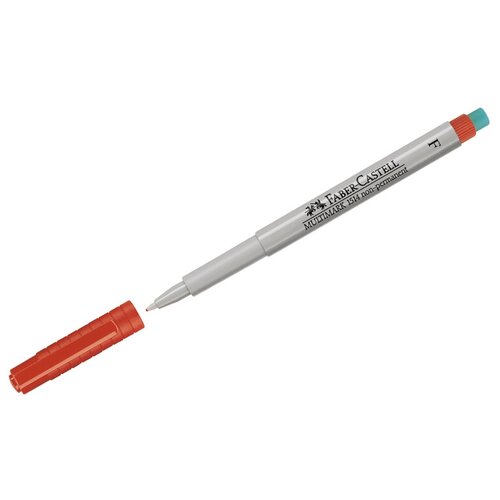 фото Маркер неперм. для глянц.пов. faber-castell "multimark non permanent" f, красн.,пулев.,0,6мм,с ласт.