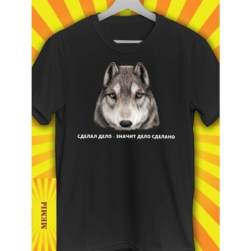 фото Футболка hilari, размер 46, черный, белый