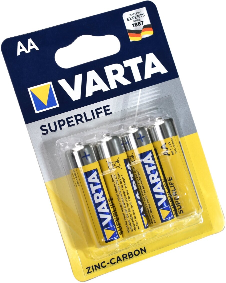 Батарейка VARTA SUPERLIFE AA, в упаковке: 4 шт.