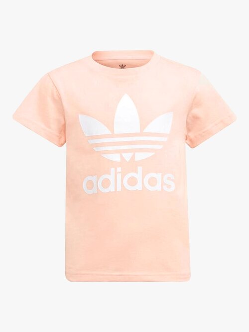 Футболка adidas Originals, хлопок, размер 128, розовый