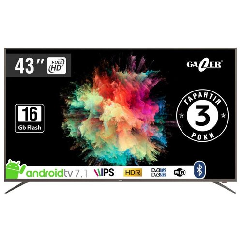 ЖК-телевизор Gazer 43 TV43-FS2G grey 2715400₽
