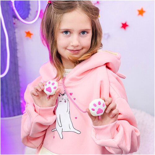 фото Худи мур мяу 44-50 розовый sweet cat shop