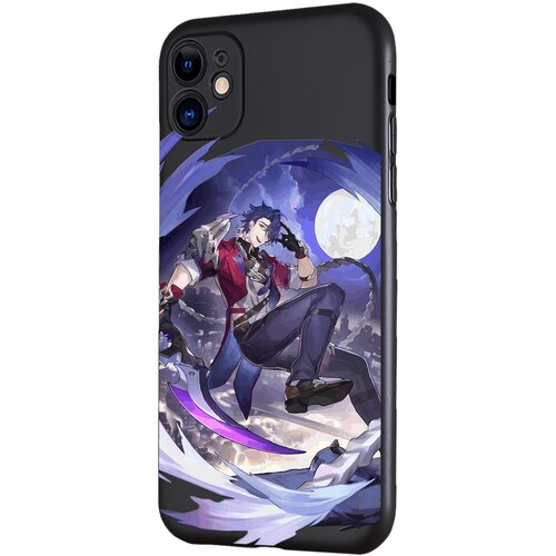 Силиконовый чехол Mcover для Apple iPhone 11, с защитой камеры, Honkai Impact, Сампо силиконовый чехол с защитой камеры mcover для apple iphone 11 намасте