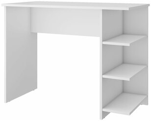 Письменный стол, компьютерный стол Beneli алекс, Белый, с полками, 100х50х76 см, 1 шт.