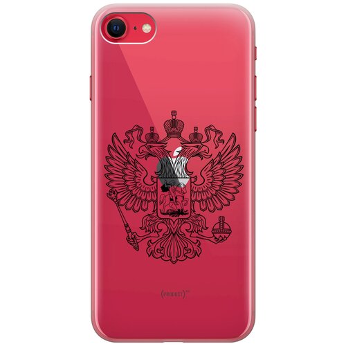 фото Ультратонкий силиконовый чехол-накладка clearview для apple iphone 7 / 8 / se (2020) с 3d принтом "patriotic spirit" gosso