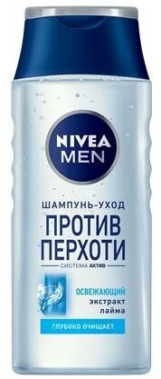 NIVEA шампунь-уход Men Экстремальная свежесть с ментолом, 250 мл, 2 шт. — фото 1