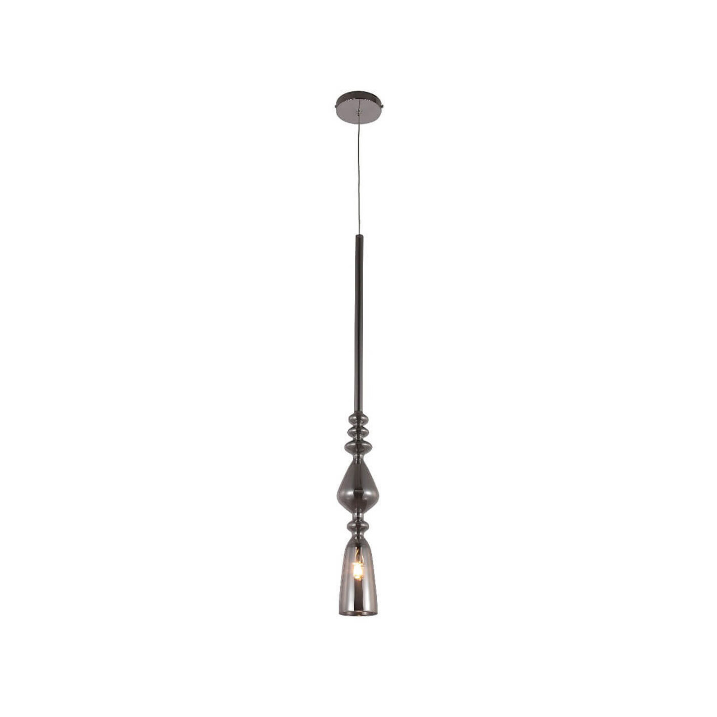 Подвесной светильник Crystallux LUX NEW LUX NEW SP1 B SMOKE_CR, G9, 60 Вт, металл, стекло, хром