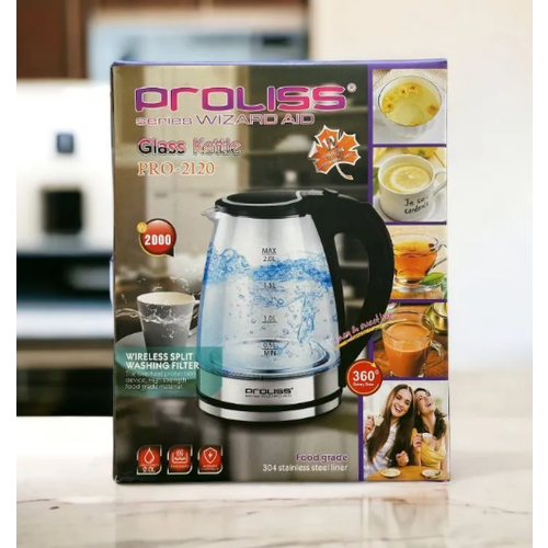 Электрический чайник 2 л с LED подсветкой стеклянный Proliss Pro 2120 159000₽