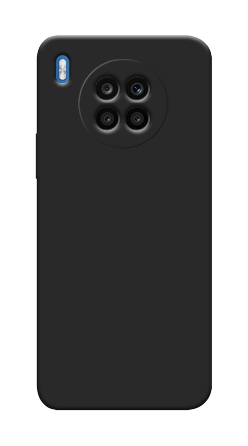 Матовый силиконовый чехол на Huawei Nova 8i / Хуавей Нова 8i с защитой камеры, черный