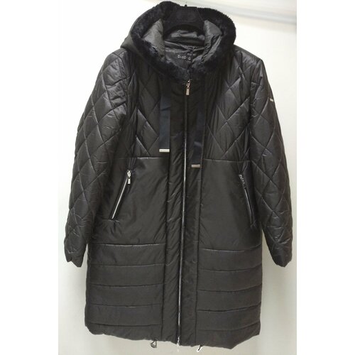 Куртка Baronia, размер 42, черный пальто длинное catherine с искусственным мехом с капюшоном l черный