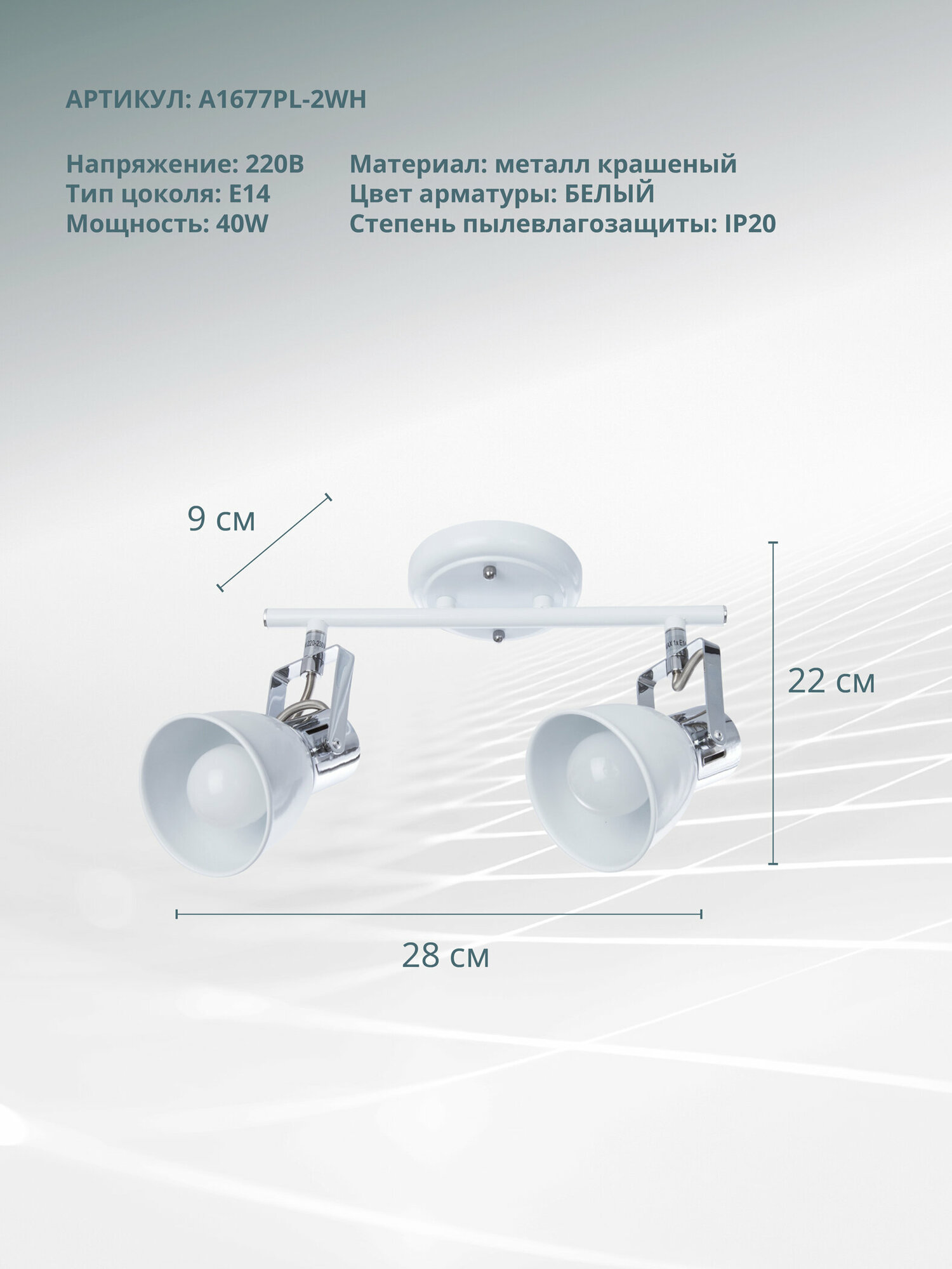 Светильник потолочный Arte Lamp A1677PL-2WH