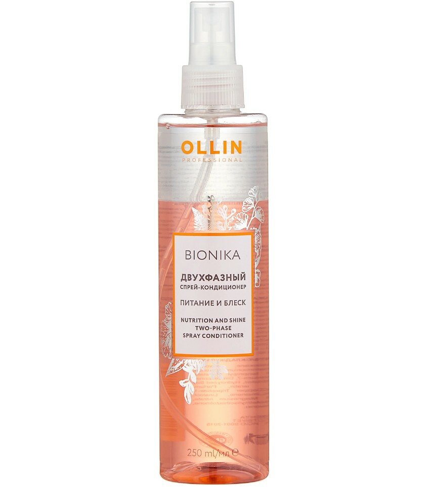 OLLIN Professional Bionika Двухфазный спрей-кондиционер для волос Питание и блеск, 250 мл