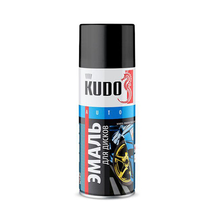 фото Эмаль для дисков KUDO черная, 520 мл, аэрозоль KU-5203