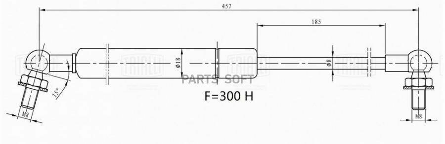 TRIALLI Амортизатор капота TOYOTA LAND CRUISER PRADO (02-)