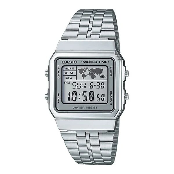 Наручные часы CASIO Vintage, серебристый/белый