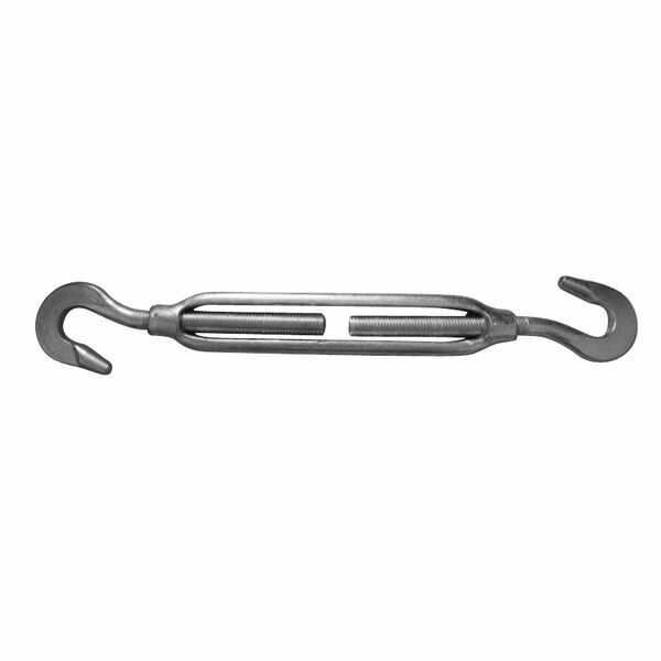 Талреп открытый крюк/крюк резьба М12 длина рамы 200 мм нержавеющая сталь